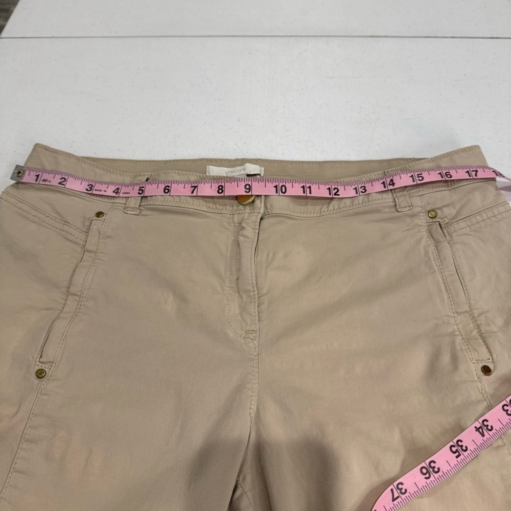 Chico’s Cotton Blend Long Pants Casual Zip Pockets Women’s Size 12 (Chico’s 2) - Picture 7 of 14